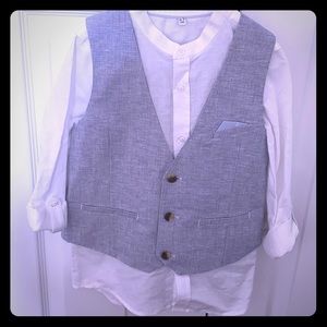 3 pc Boys shirt, waist coat and pants. Size 6-7